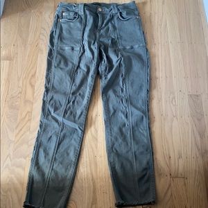 Seven army green jeans